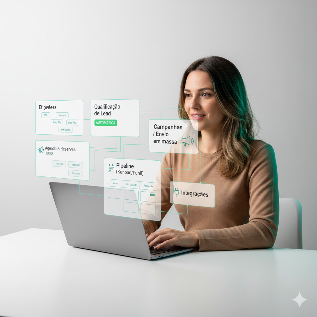 Dashboard completo do AgenteZap
